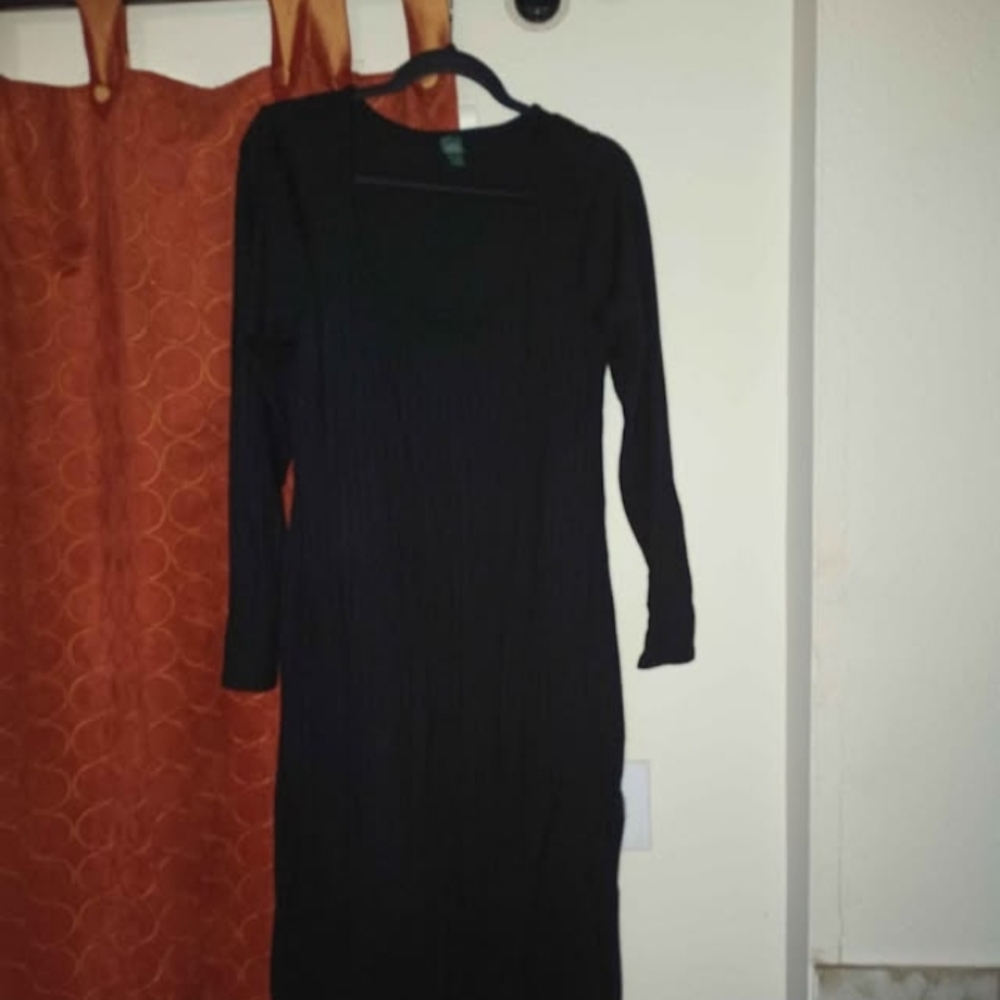Wild Fable Chic Black Long Sleeve Dress